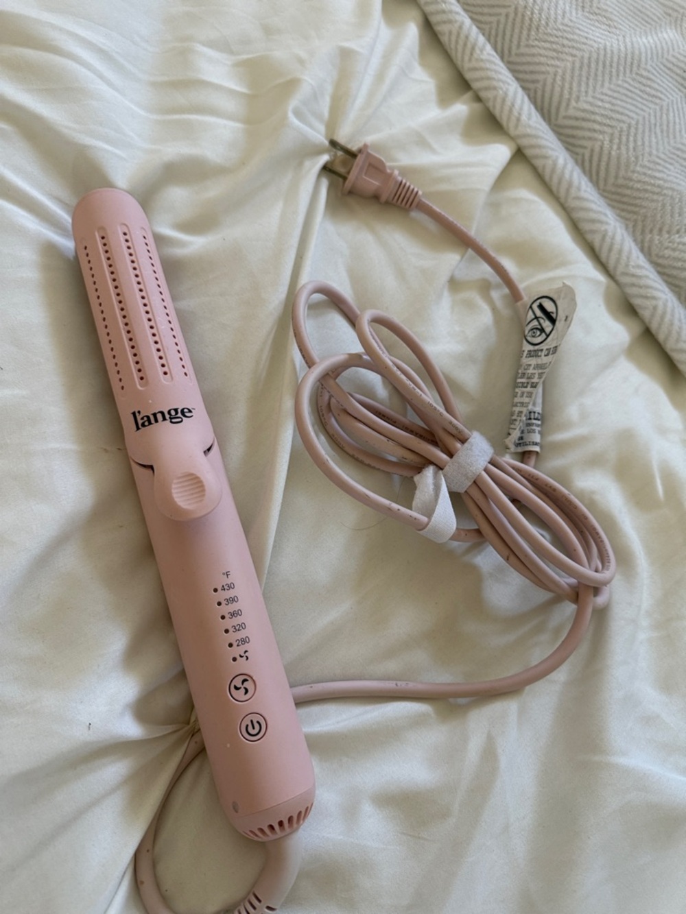 Lange Pink Hair Straightener Brush